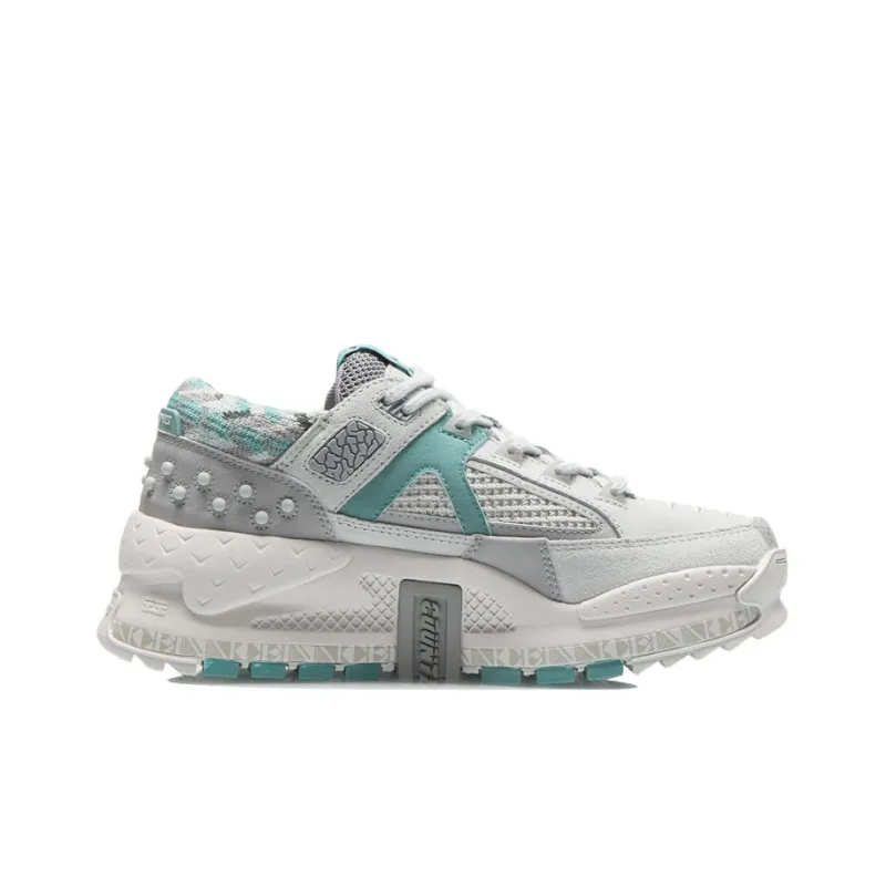 LiNing CF Peace Cushioning Rebound Low Top Casual Shoes Women's Snow Gray-1