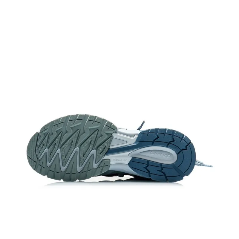 LiNing Slip-Resistant Breathable Low-Top Casual Shoes Men's Gray Mist Green-4