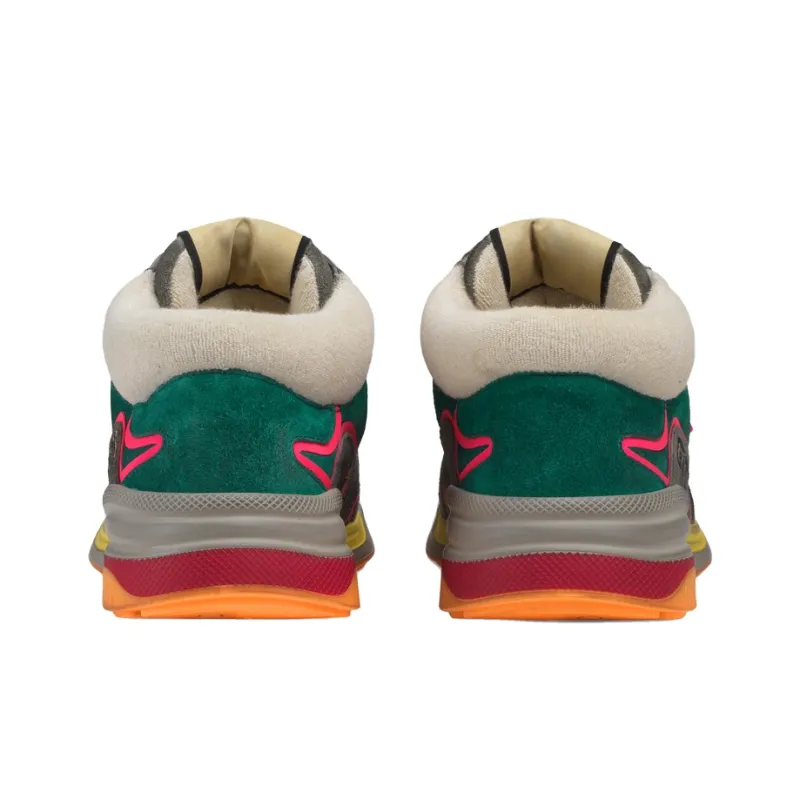 GUCCI Ultrapace Mid Top Athletic Shoes Casual Shoes Women's Gray Green-3