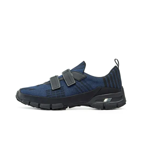 PRADA Casual Shoes Men Low-Top Black/Blue