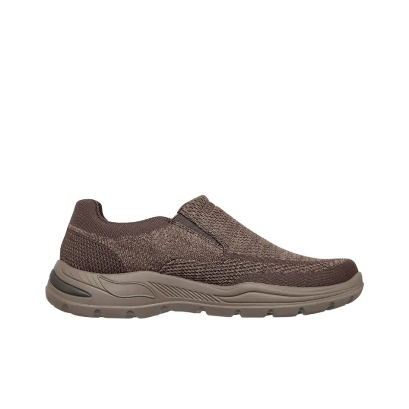 Skechers Arch Fit Collection Arch Fit Motley Breathable Low-Top Casual Shoes Men's Brown Gray-1