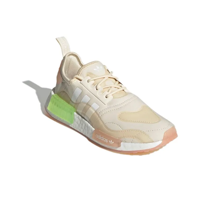 Adidas Nmd R1 Wonder White Signal Green Women's-2