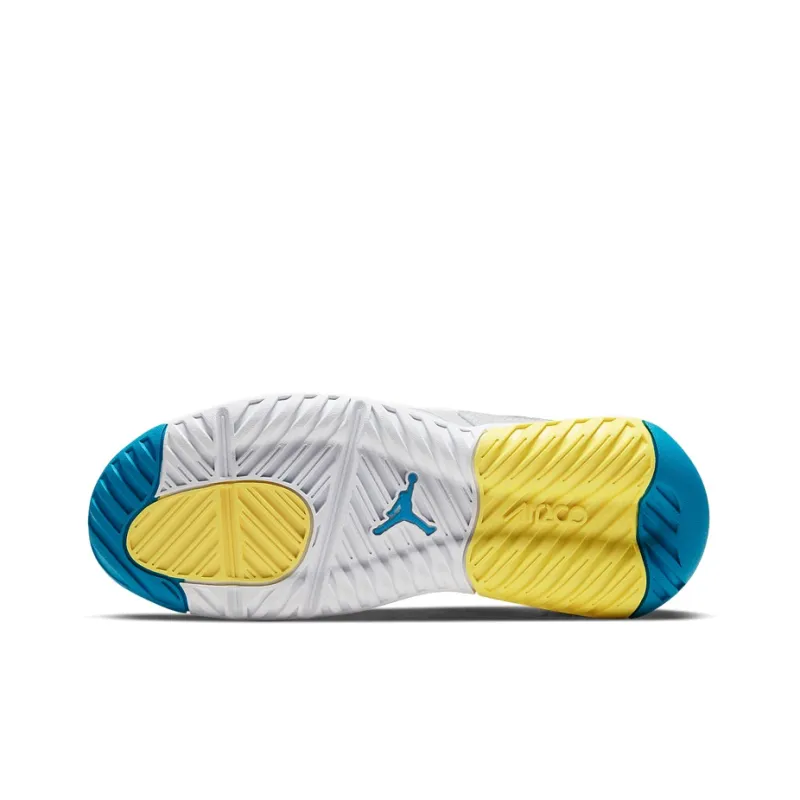 Jordan Maxin 200 Cushioning Anti-Slip And Wear-Resistant Coverage Support Low-Top Casual Shoes GS Gray Blue Yellow-5