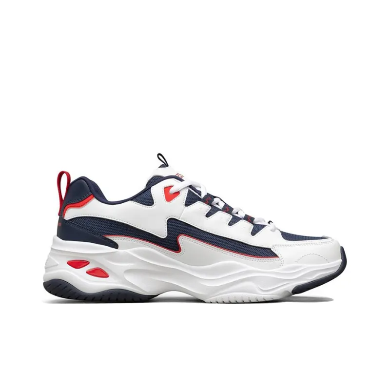 Skechers D'Lites 4.0 Low Top Running Shoes White/Blue/Red-1