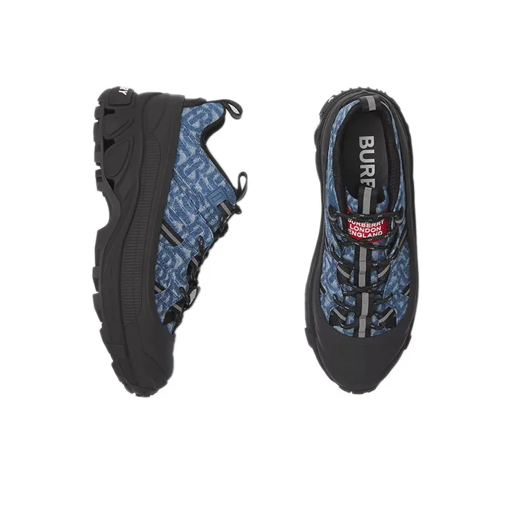 Burberry Arthur Monogram Print Denim Black Women's-3