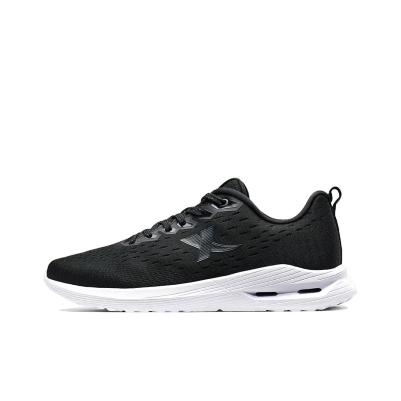 XTEP Breathable Mesh Comfortable Athletic Shoes Cushioned Slip Resistant Low Top Running Shoes Men's Black-0