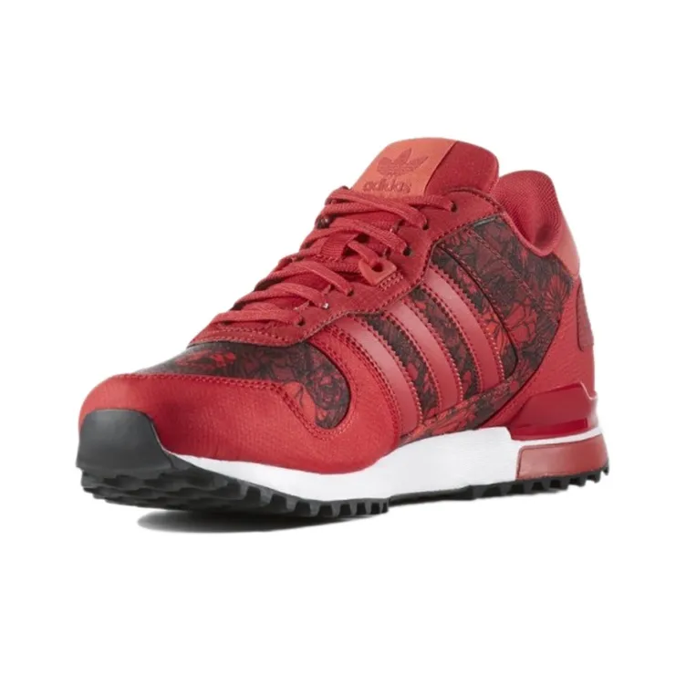 Adidas Originals ZX 700 Casual Shoes Women's Low Top Dark Red-2