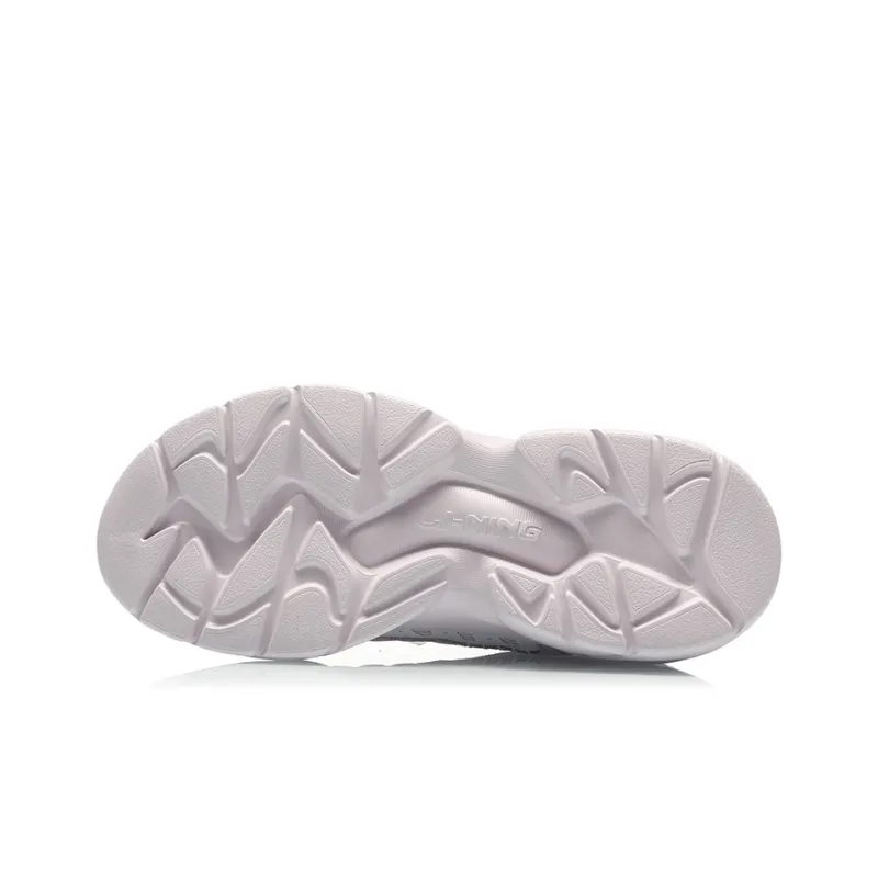 LiNing Moonchaser Cushioning Anti Slip And Wear Resistant Low Top Sports Casual Shoes Women's Pink White-4