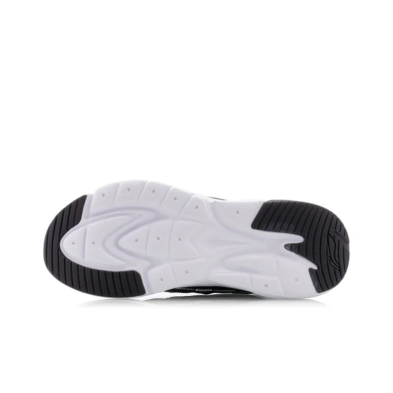 LiNing Spark Slip Resistant Cushioning Wear Resistant Low Top Sports Casual Shoes Women's Black White-4