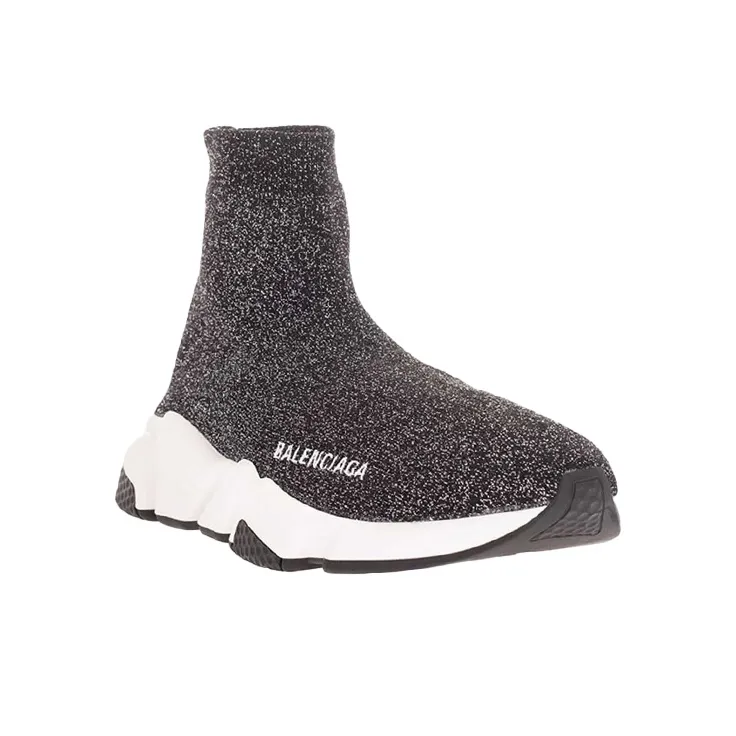 Balenciaga Speed Trainer Black Glitter Women's-2