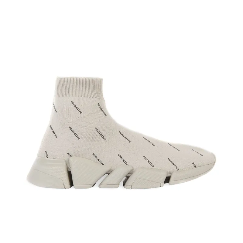 Balenciaga Speed Trainer 2.0 Allover Logo Beige Women's-1