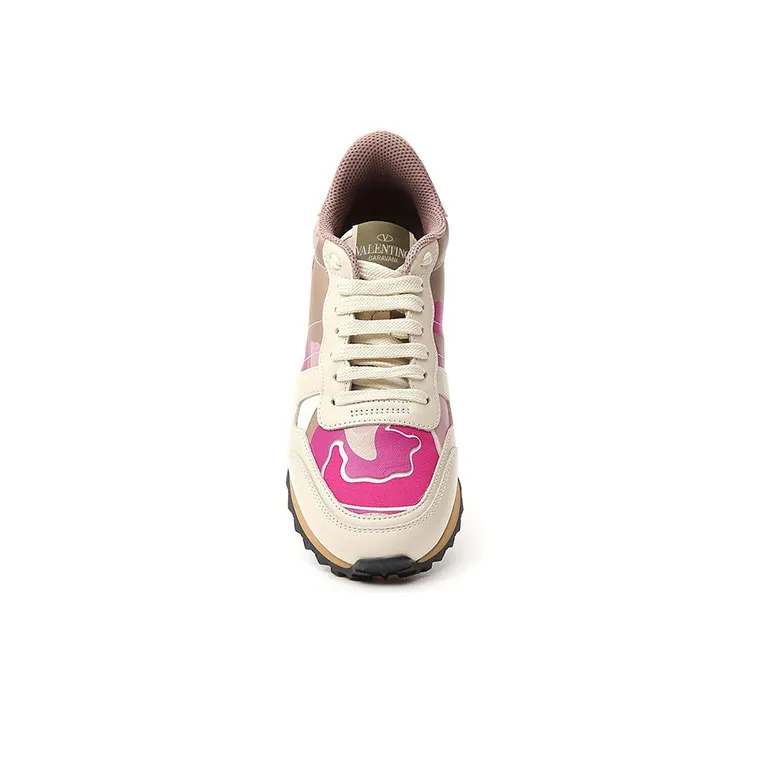 Valentino Anti Slip Wear Resistant Low Top Sports Casual Shoes Women's Fuchsia Red Pink-3