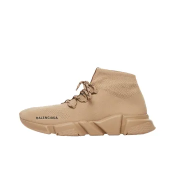 Balenciaga Speed Lace Up Triple Beige Women's