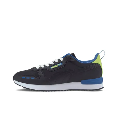 PUMA R78 Neon Casual Shoes Men Low-Top Black/Blue/Yellow