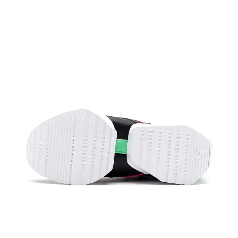 PUMA Muse Maia Street 1 Low Top Running Shoes Black/Green Women's-4