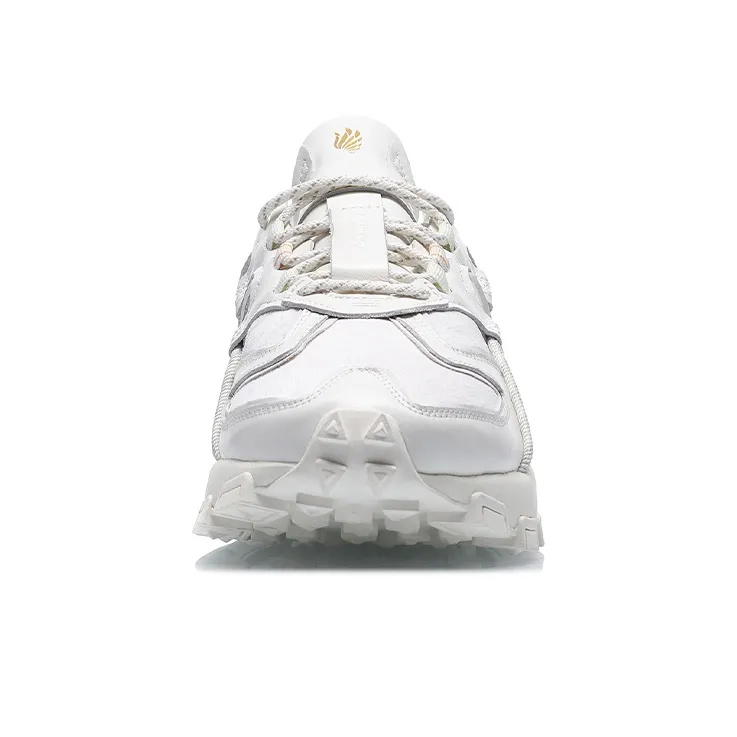 LiNing CF Tracing Cushioning Wear Resistant Low Top Casual Shoes Men's White-4