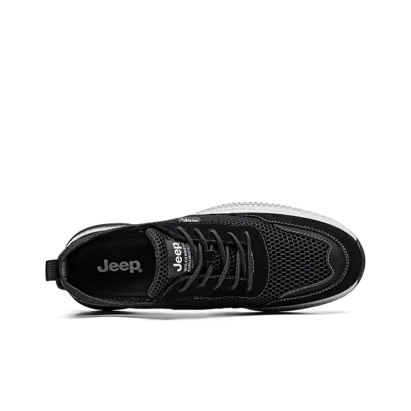 Jeep Durable Cushioning Low Top Casual Shoes Men's Black-2