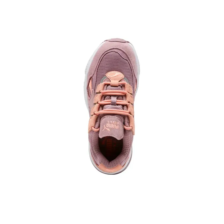 PUMA Unisex Faux Fur Street Style Plain Logo Low Top Sneakers Pink Women's-2