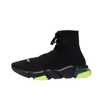 Balenciaga Speed Lace Up Clear Sole Yellow Fluo