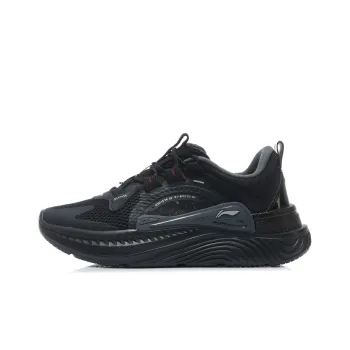 LiNing Spark Cushioning Anti Slip Wear Resistant Breathable Lightweight Rebound Low Top Sports Casual Shoes Black