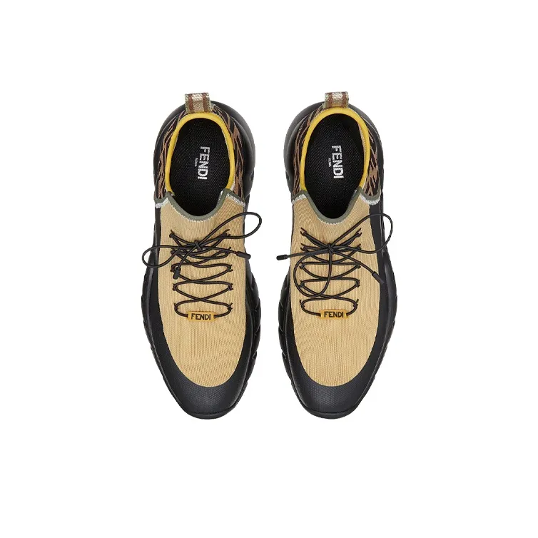 FENDI Mid Top Casual Shoes Men's Black-3