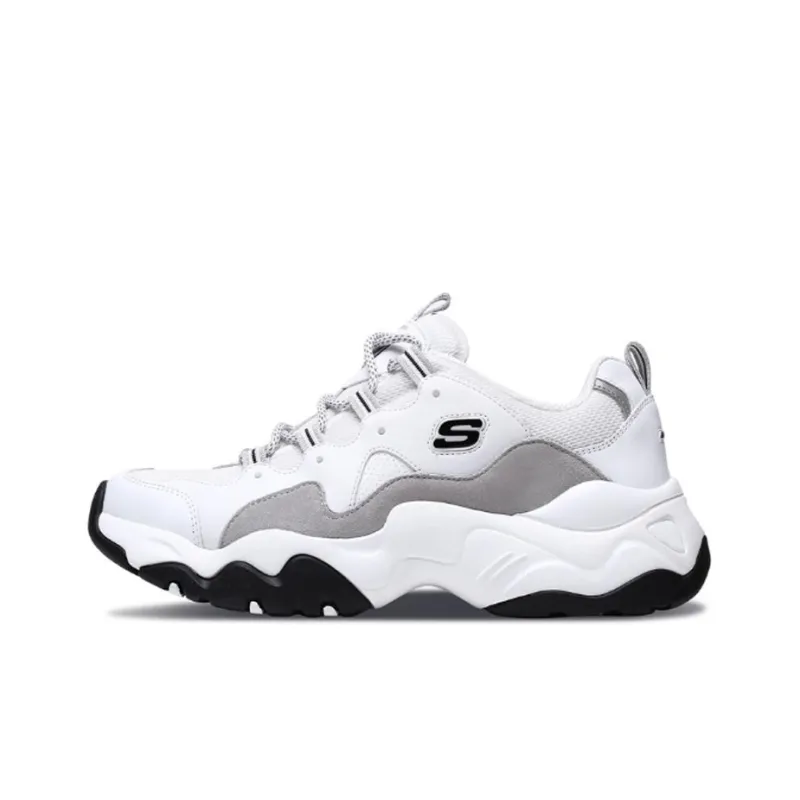 Skechers D Lites 3.0 Low Top Running Shoes White/Gray-0