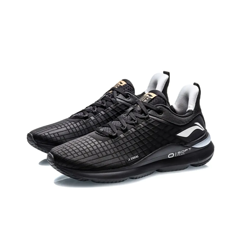 LiNing Plus Shock Absorbers Slip Resistant, Abrasion Resistant, Breathable Low Top Sports Casual Shoes Men's Black-2