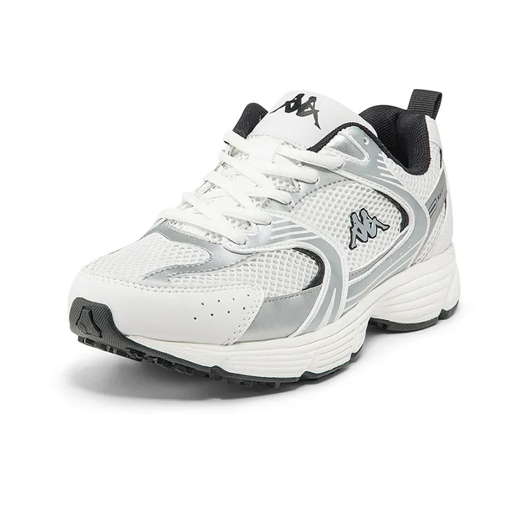 Kappa Shock Absorbers With Slip Resistant And Abrasion Resistant Properties Low Top Casual Shoes Unisex White-2