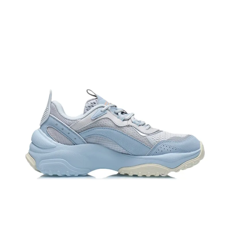 LINING Aurora WindWalker Chunky Sneakers Women's Low Top Coin Gray/Celestial Blue-1