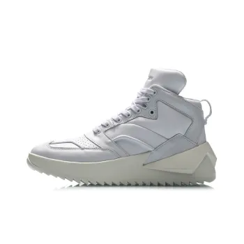 LiNing CF Gold Age 2000 Cushioned Slip Resistant Rebound Mid Top Sports Casual Shoes Women's White