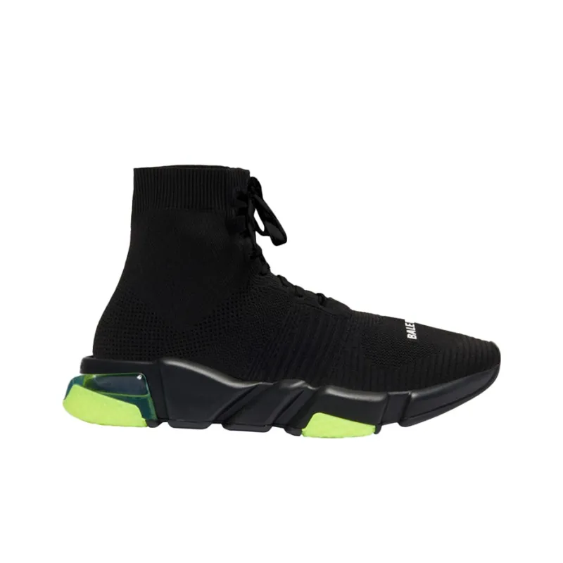 Balenciaga Speed Lace Up Clear Sole Yellow Fluo-1