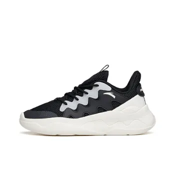 Anta Life Collection Chao Bai Non slip Wear resistant Shock Absorption Low Top Casual Shoes Women's Black White