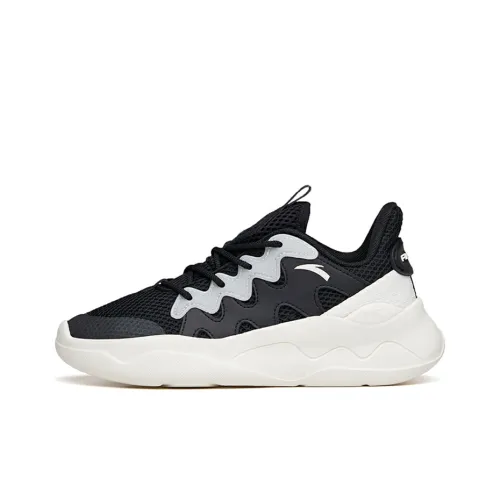 Anta Life Collection Chao Bai Non slip Wear resistant Shock Absorption Low Top Casual Shoes Women's Black White