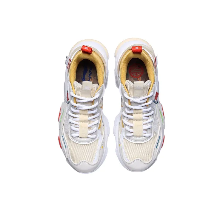 LINING CF Casual Shoes Women's Low Top Ecru/Yellow-3