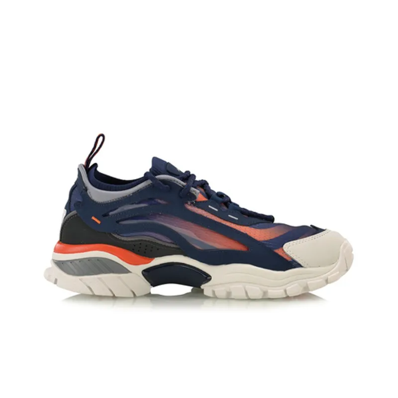 LiNing Aurora Skywalk Anti Slip Wear Resistant Low Top Sports Casual Shoes Men's Blue-1