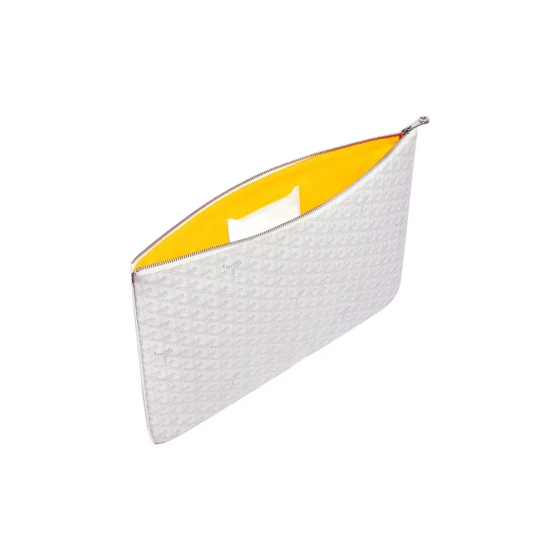 GOYARD SENAT Canvas With Leather Toiletry Bags Storage Bags Clutch Large Size Unisex 11 Colors-28