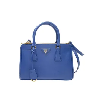 PRADA Galleria Killer Bag Calfskin Shoulder Bag Crossbody Bag Handbag Medium Size Women's Marine Blue