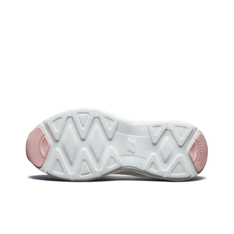 Skechers D'LITES AIRY Anti-Slip And Wear-Resistant Breathable Low-Top Casual Shoes Women's White Gray Pink-4