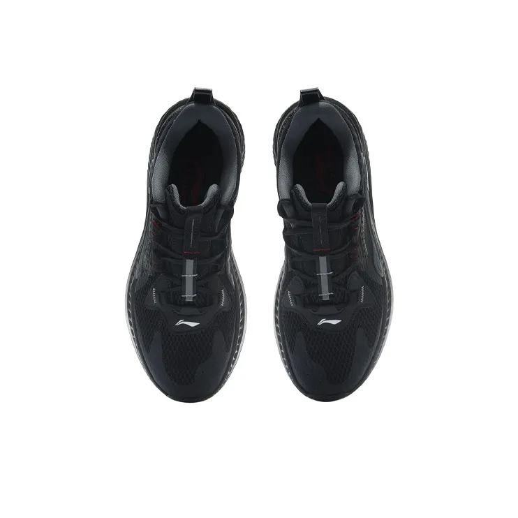 LiNing Spark Cushioning Anti-Slip Wear-Resistant Breathable Lightweight Rebound Low-Top Sports Casual Shoes Black-3