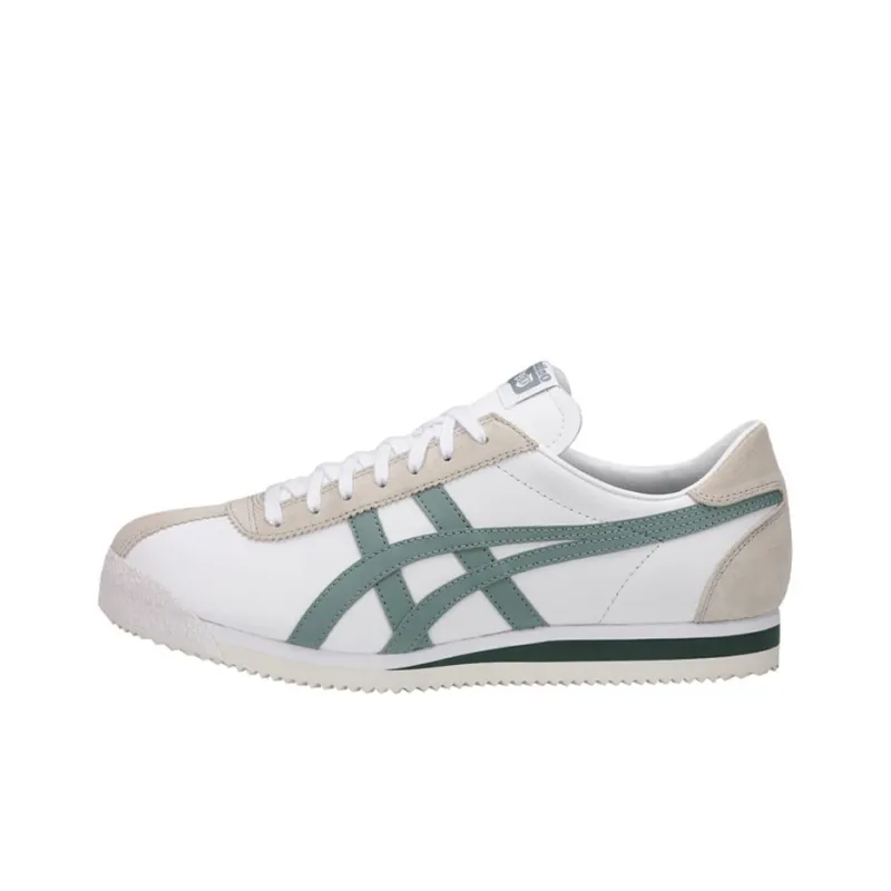 Onitsuka Tiger Corsair Cushioned Slip Resistant Abrasion Resistant Low Top Casual Shoes Unisex Green White-0