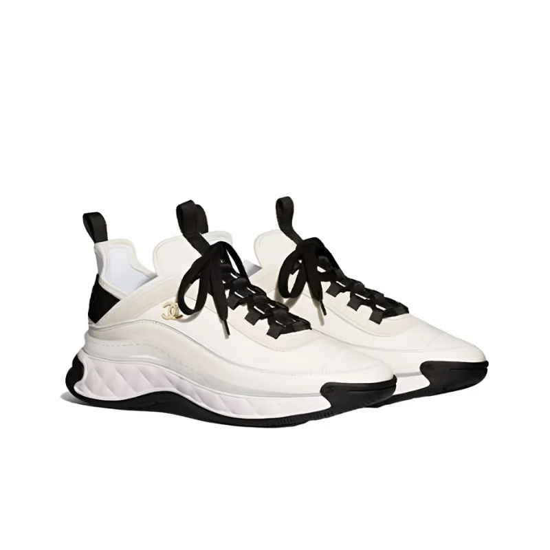CHANEL Velvet Calfskin & Mixed Fibers Sneaker 'Ivory'-1