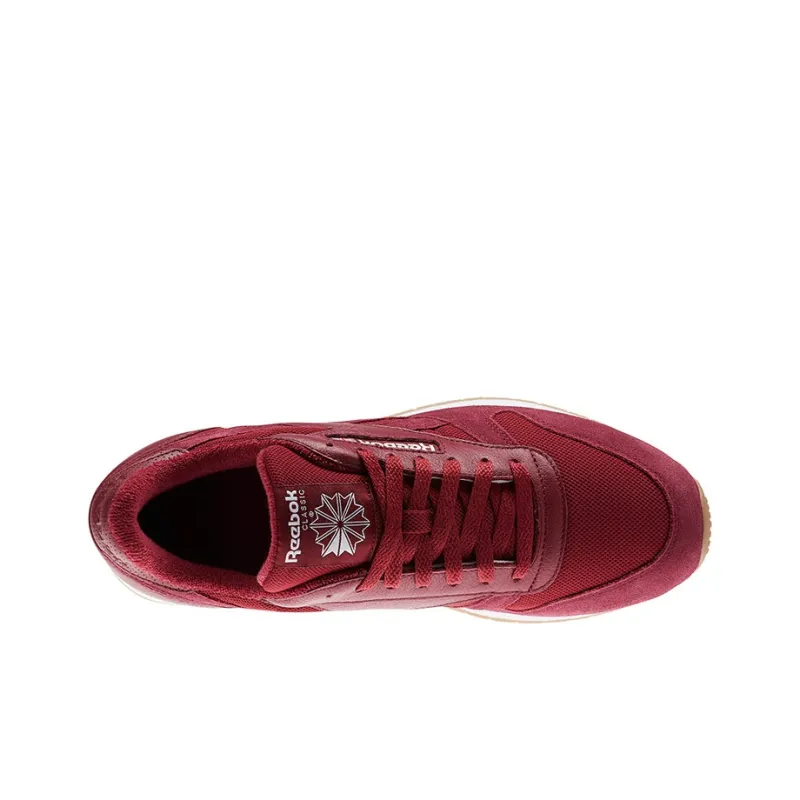 Reebok Classic Leather Casual Shoes Men Low-Top Burgundy-3
