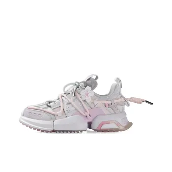 LiNing Pan Gu Trek Cherry Blossom Collection Anti Slip Wear Resistant Low Top Casual Shoes Women's Pink
