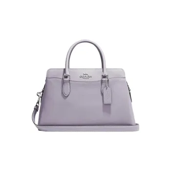 COACH Darcie Cross Grain Leather Kelly Bag, Shoulder Bag, Crossbody Bag, Handbag Large Size Women's Taro Purple
