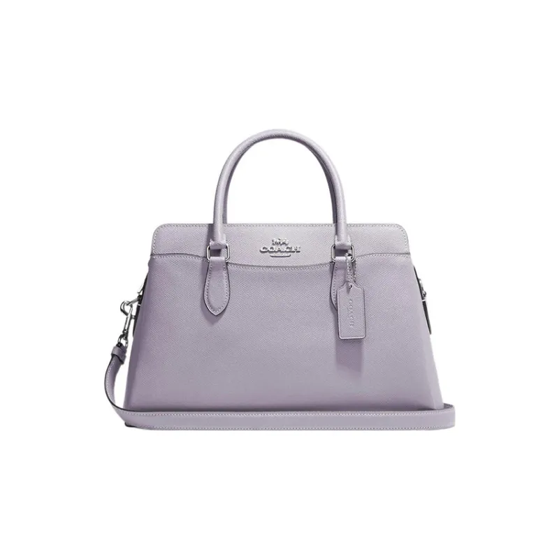 COACH Darcie Cross Grain Leather Kelly Bag, Shoulder Bag, Crossbody Bag, Handbag Large Size Women's Taro Purple-0