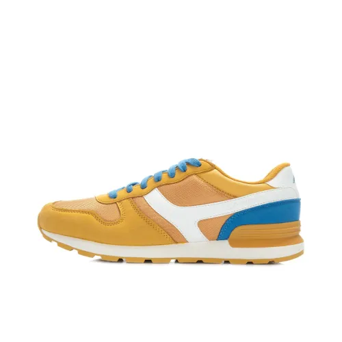 LINING Qingmu Casual Shoes Men Low-Top Gold Honey Yellow/Blue/White