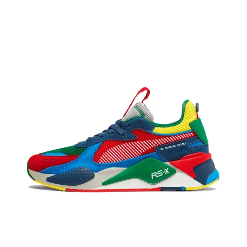 PUMA RS-X Casual Shoes Unisex Low-Top Blue/Green/Red/Yellow