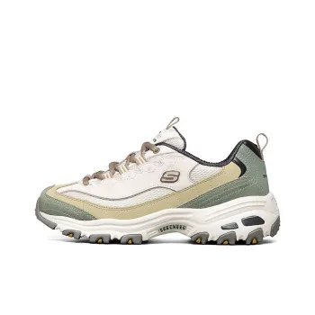 Skechers D'LITES 1.0 Milk Tea Bear Low Top Casual Shoes Women's Olive