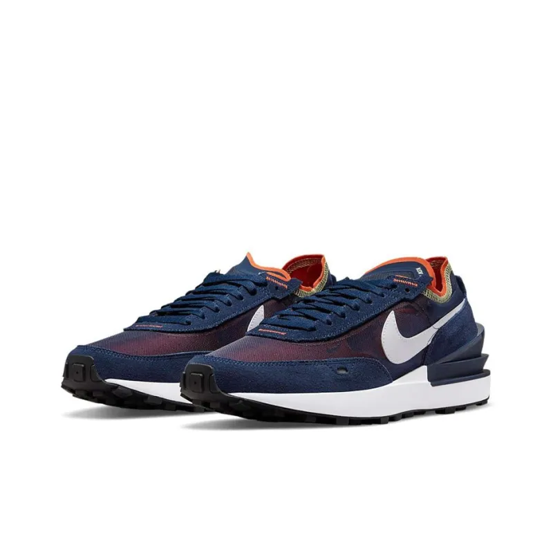 Nike Waffle One Midnight Navy Orange Melon Tint-2