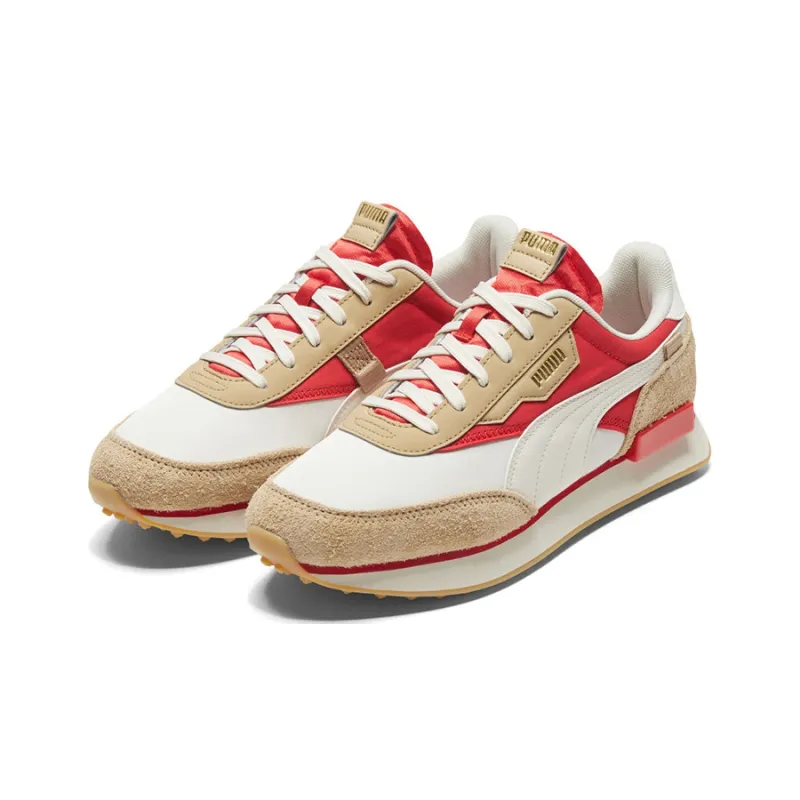 PUMA Future Rider Game On White Pebble Red-2